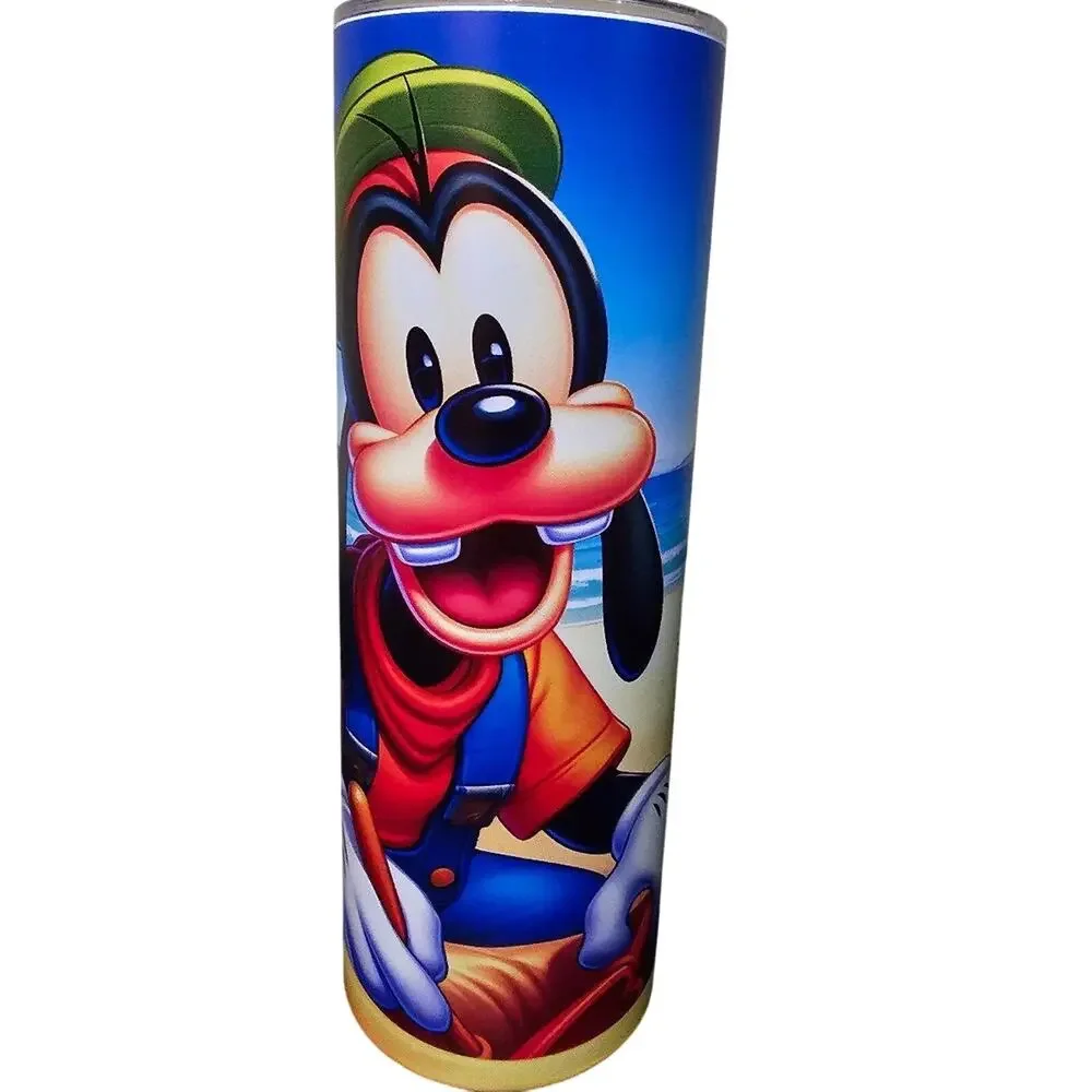 GOOFY & PLUTO 20oz Stainless Steel Insulated Tumbler & Straw - New